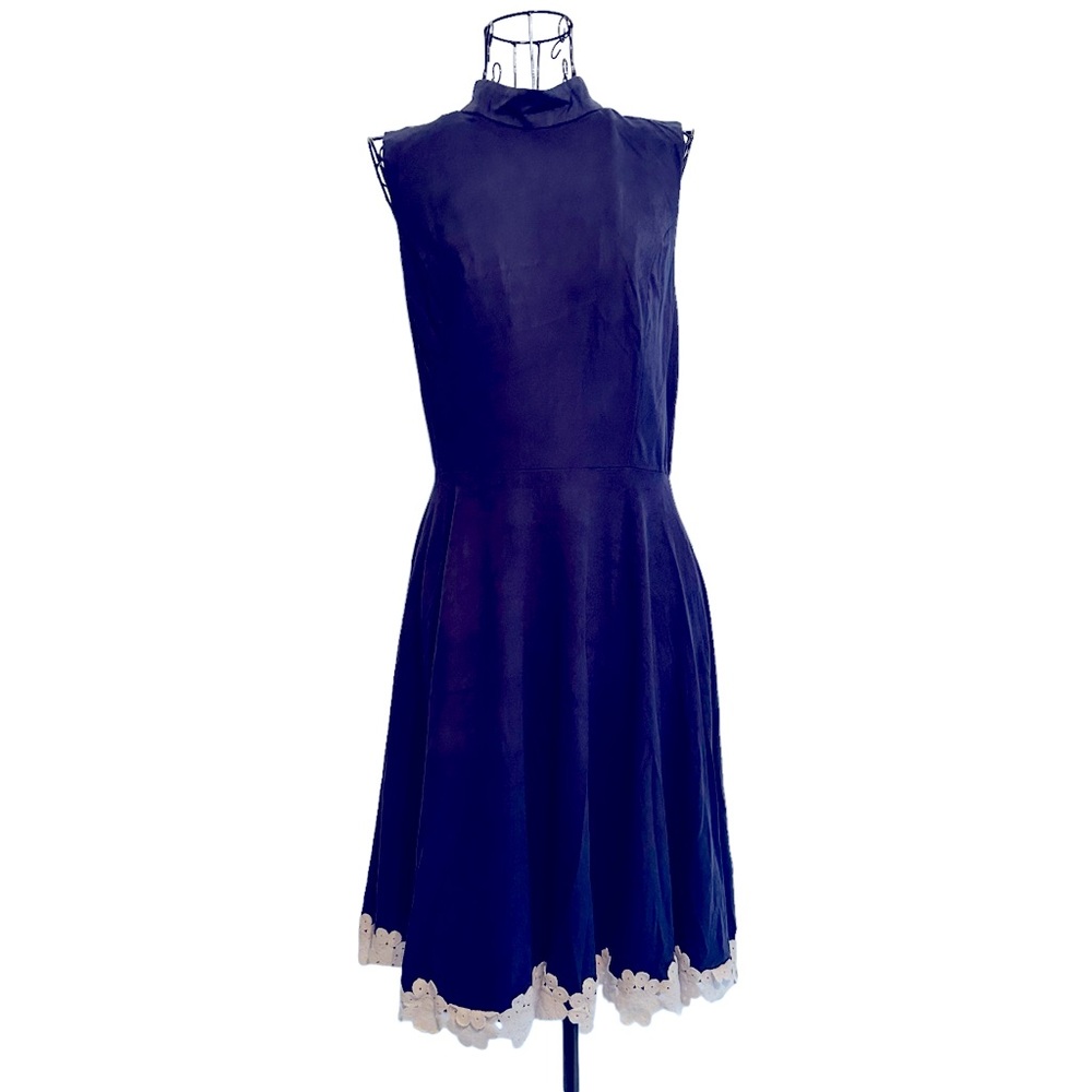 NWT Alter’d State, Medium, Navy Blue sleeveless dress. Lace hem.